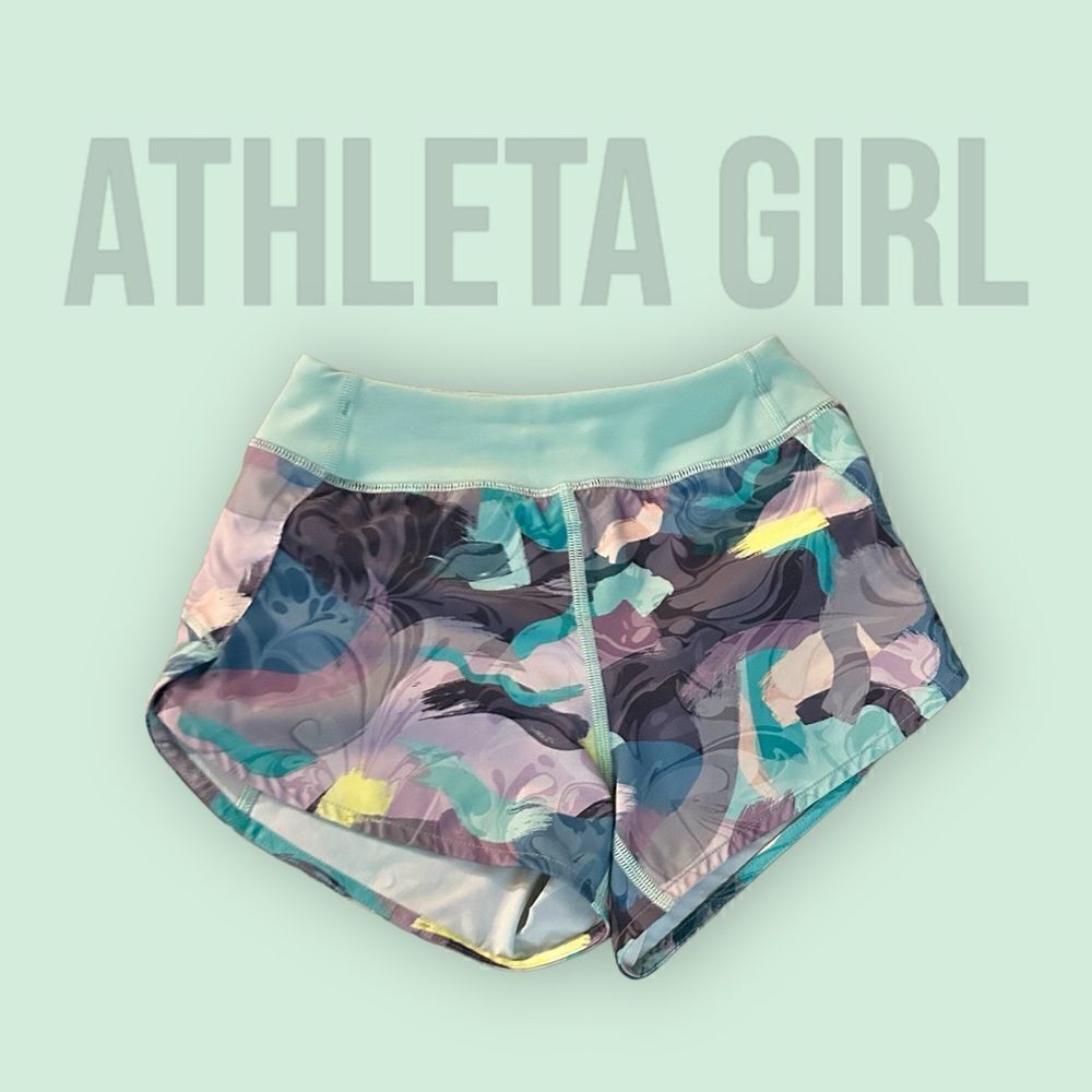 ATHLETA | Athleta GIRL | RUN THE WORLD 3" SHORTS IN VIVID STROKE XS 6 Retail $39